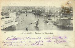 CPA Marseille l'Entree du Vieux Port 