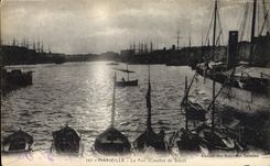CPA Marseille Le Port Coucher de Soleil 