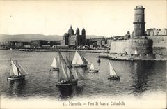CPA Marseille Fort St Jean et Cathedrale 