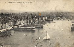 CPA Marseille Perspective du Quai du Port 