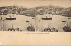 CPA Marseille Le port et Notre Dame de la Garde 