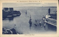 CPA Marseille Entree du Port 