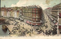 CPA Marseille Lr Quai du Port et la Rue de la Republique 