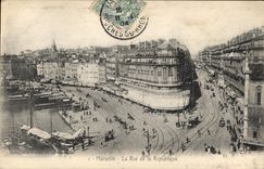 CPA Marseille La Rue de la Republique 