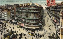 CPA Marseille La Rue de la Republique 