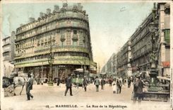 CPA Marseille La Rue de la Republique 