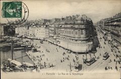 CPA Marseille La Rue de la Republique 