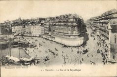 CPA Marseille La Rue de la Republique 