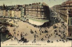 CPA Marseille Quai du Port et Rue de la Republique 