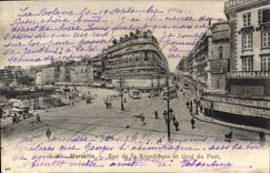 CPA Marseille La Rue de la Republique et Quai du Port 