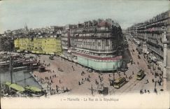 CPA Marseille La Rue de la Republique 
