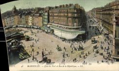 CPA Marseille Quai du Port et Rue de la Republique 