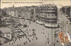 CPA Marseille Quai du Port et Rue de la Republique 