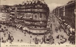 CPA Marseille La Rue de la Republique 