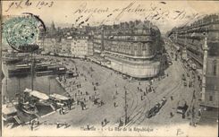 CPA Marseille La Rue de la Republique 
