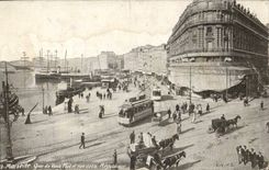 CPA Marseille Quai du Vieux Port et rue de la Republique 