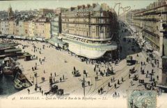 CPA Marseille Quai du Port et rue de la Republique 