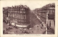 CPA Marseille Quai du Port et rue de la Republique 