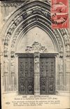 CPA Aix en Provence portail de la Cathedrale Saint Sauveur XV siecle porte principale curieuse par l