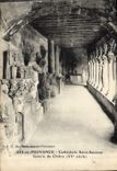 CPA Aix en Provence Cathedrale Saint Sauveur Galerie du Cloitre XV siecle 