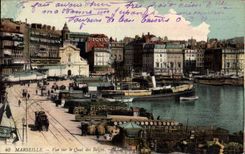 CPA Marseille vue sur le Quai des Belges 