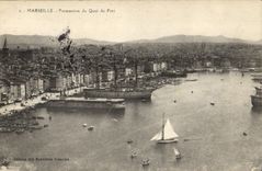 CPA Marseille Perspective du Quai du Port 