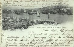CPA Marseille vieux Port et N D de la Garde 