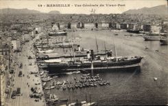CPA Marseille vue generale du Vieux Port 
