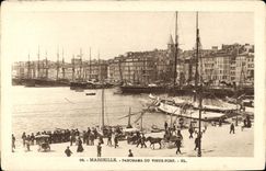 CPA Marseille panorama du Vieux Port 