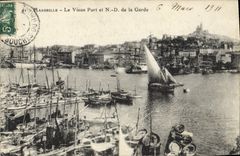 CPA Marseille le Vieux Port et N D de la Garde 