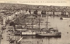 CPA Marseille vue generale du Vieux Port 