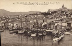 CPA Marseille vue generale sur N D de la Garde 
