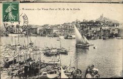 CPA Marseille le Vieux Port et N D de la Garde 