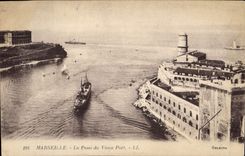 CPA Marseille la Passe du Vieux Port 