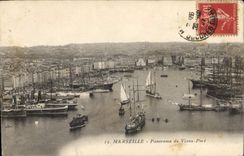 CPA Marseille Panorama du Vieux Port 