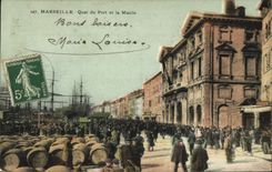 CPA Marseille Quai du Port et la Mairie 