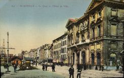 CPA Marseille Le Quai et l'Hotel de Ville 