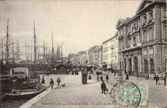 CPA Marseille L'Hotel de Ville et le Quai du Port 