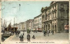 CPA Marseille L'Hotel de Ville et le Quai du Port 