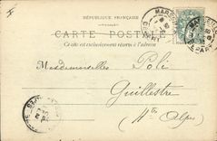 CPA Marseille La Mairie un jour de Mariage 