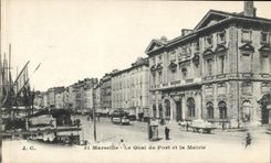 CPA Marseille le Quai du Port et la Mairie 