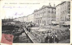 CPA Marseille l'hotel de Ville et le Quai du Port 