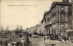 CPA Marseille Quai du Port et la Mairie 