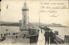 CPA Marseille le Phare Sainte Marie 