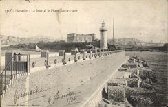 CPA Marseille la Jetee et le Phare Sainte Marie 