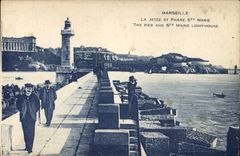 CPA Marseille la Jetee et Phare Ste Marie 