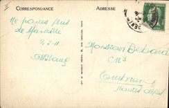 CPA Marseille Phare de la Desirade depart d'un Courrier Bateau