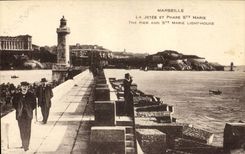 CPA Marseille la Jetee et Phare Ste Marie 