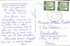 CPA Burg Rheinstein Burg Gutenfels und die Pfalz Bacharach St Goarshausen und Burg Katz die Loreley 