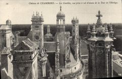 CPA Chateau de Chambord Les Combles vue prise a vol d'oiseau de la Tour de l'Horloge 
